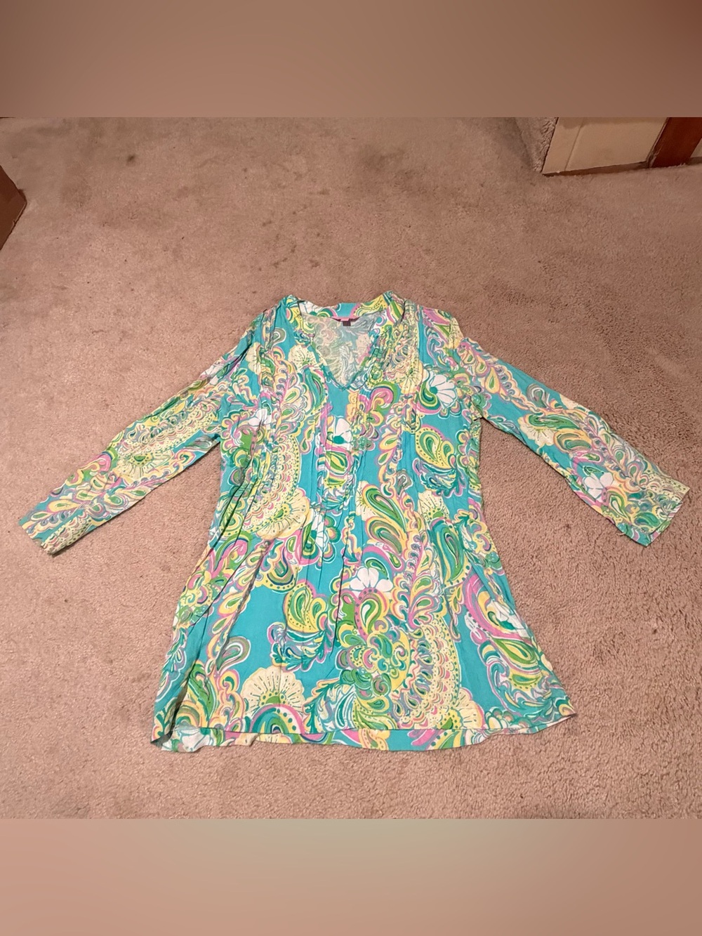 Lilly Pulitzer Sarasota Tunic in Shorely Blue Double Trouble